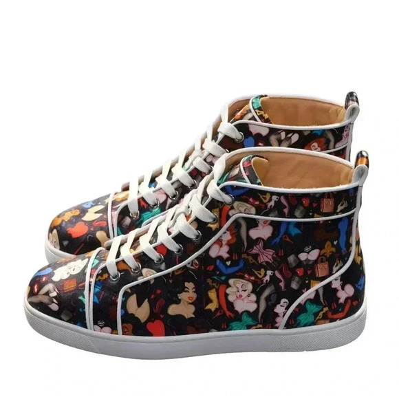 Christian Louboutin Christian Louboutin Louis Orlato Flat Crepe Satin Multicolou